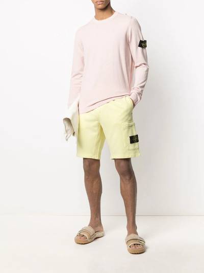 Stone Island logo-patch track shorts outlook