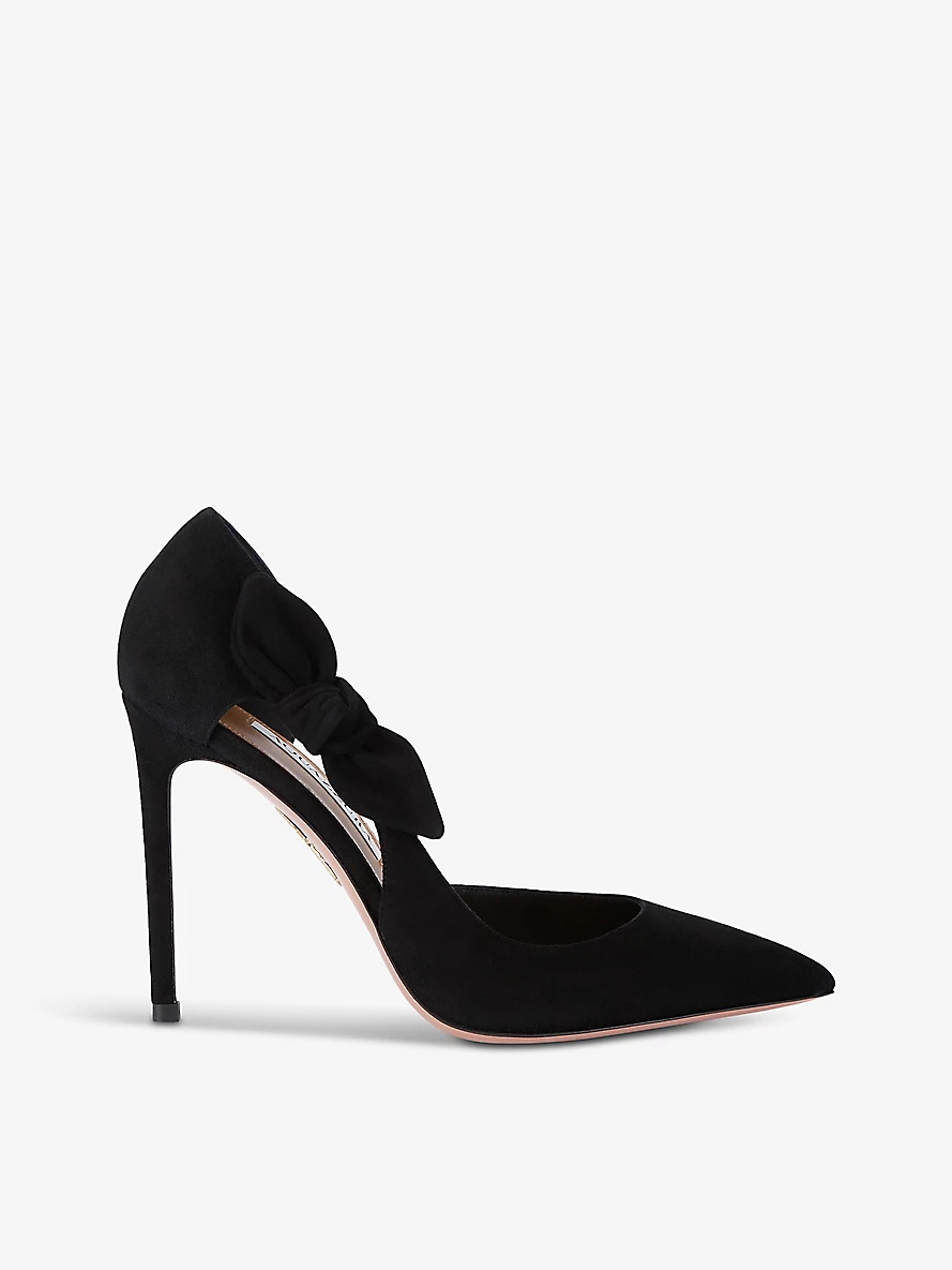 Very Bow heeled suede courts - 1