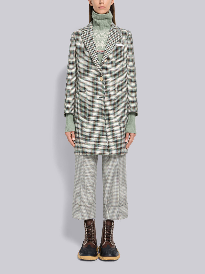Houndstooth Lambswool Sack Overcoat 1