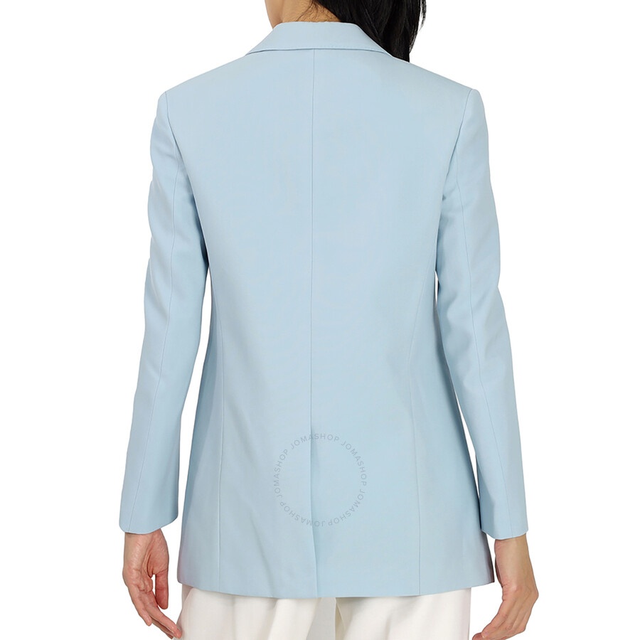 Burberry Ladies Pale Blue Wool Step-through Blazer - 2