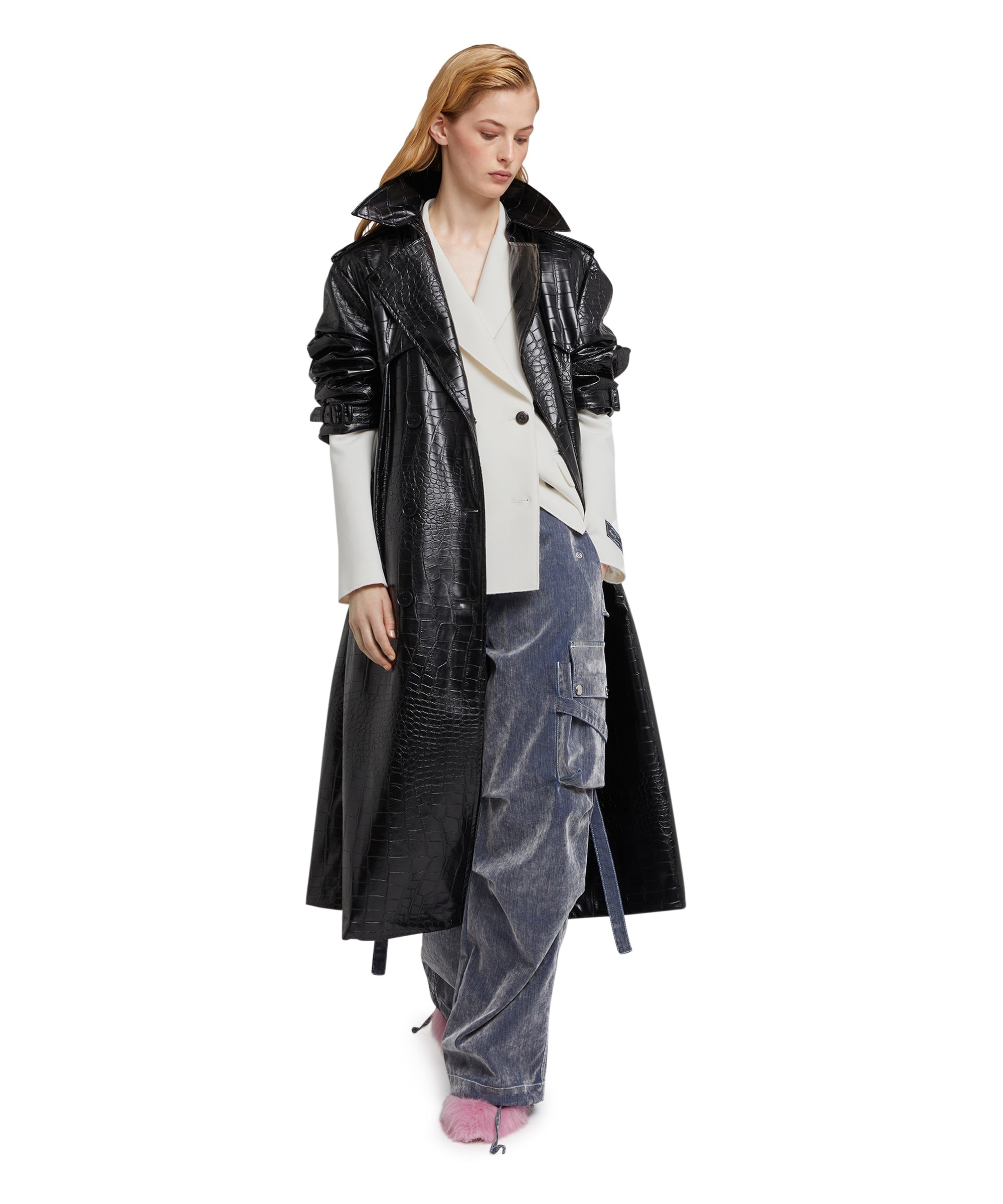 Double-breasted  jacket with  "Double Crepe Cady" workmanship - 5