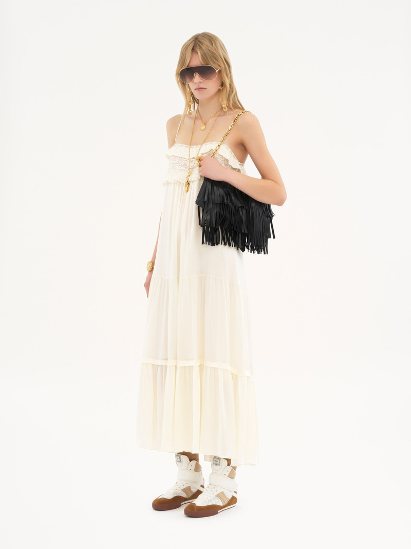 Chloé SLEEVELESS LONG DRESS IN SILK CHARMEUSE outlook