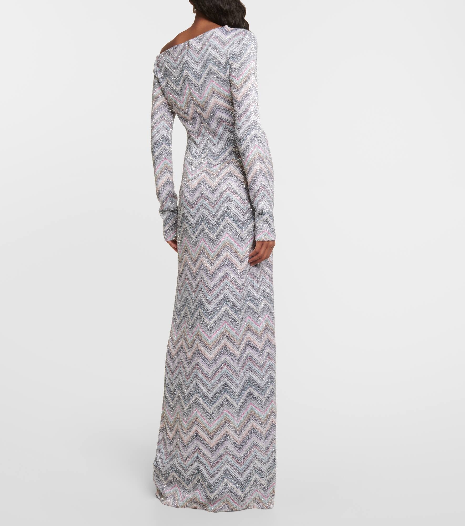 Zig Zag sequined maxi dress - 3