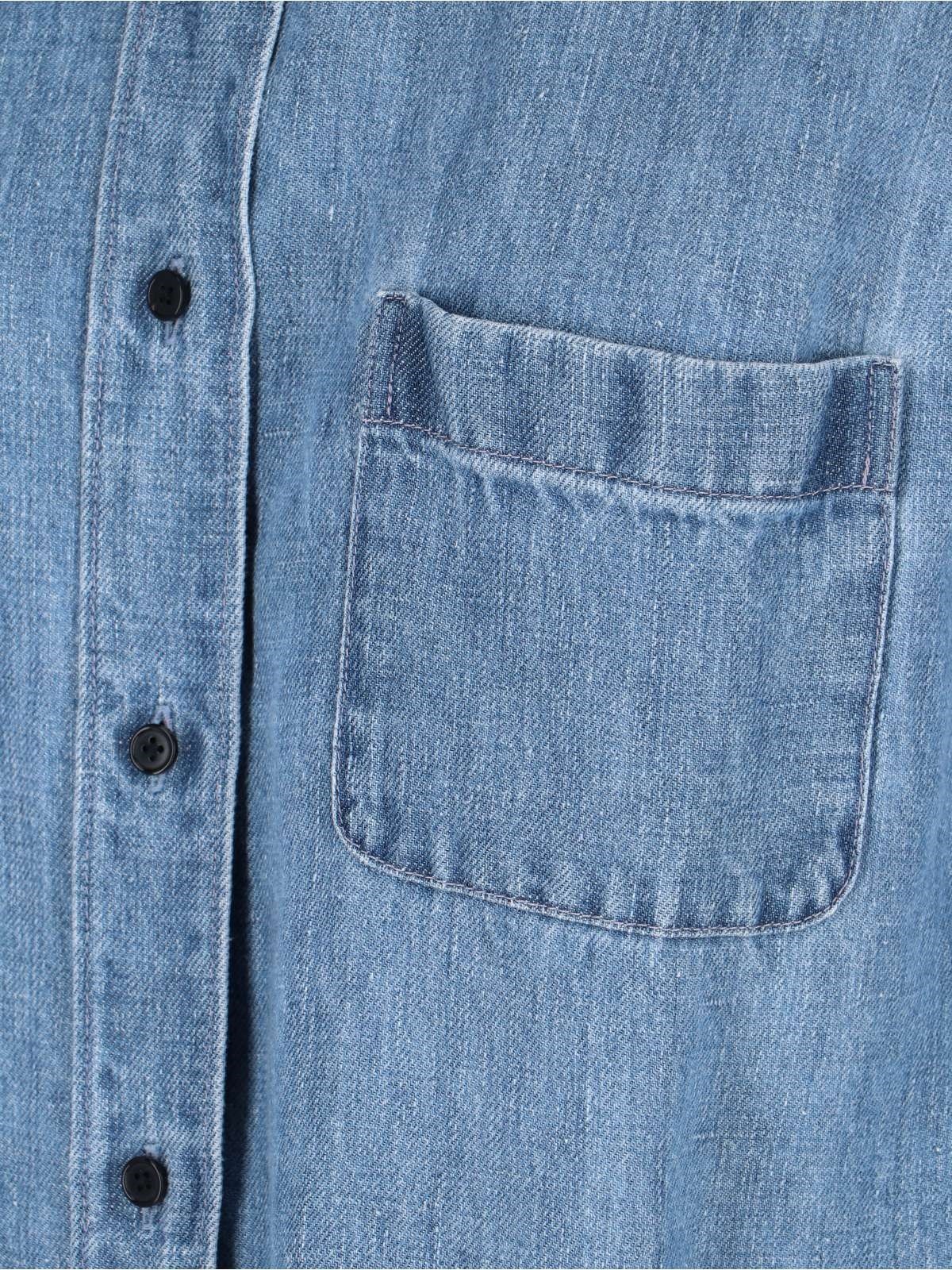'NESSON' LINEN DENIM SHIRT - 5