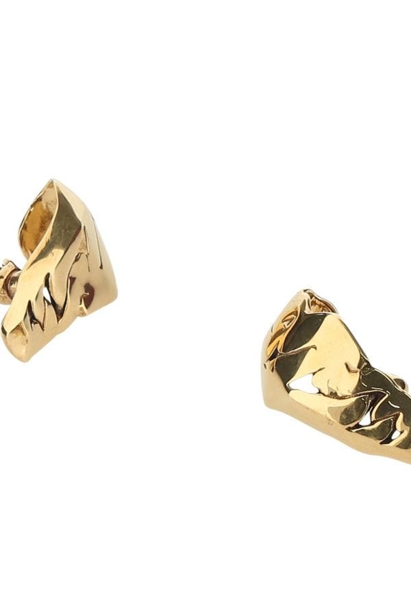Gold metal earrings - 2