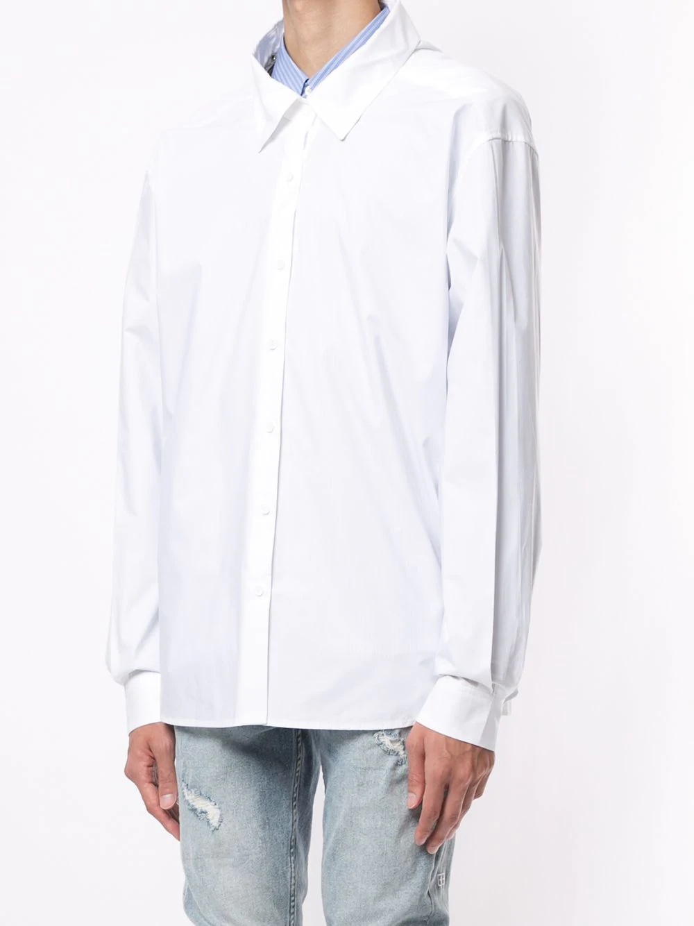 oversized long-sleeved shirt - 4