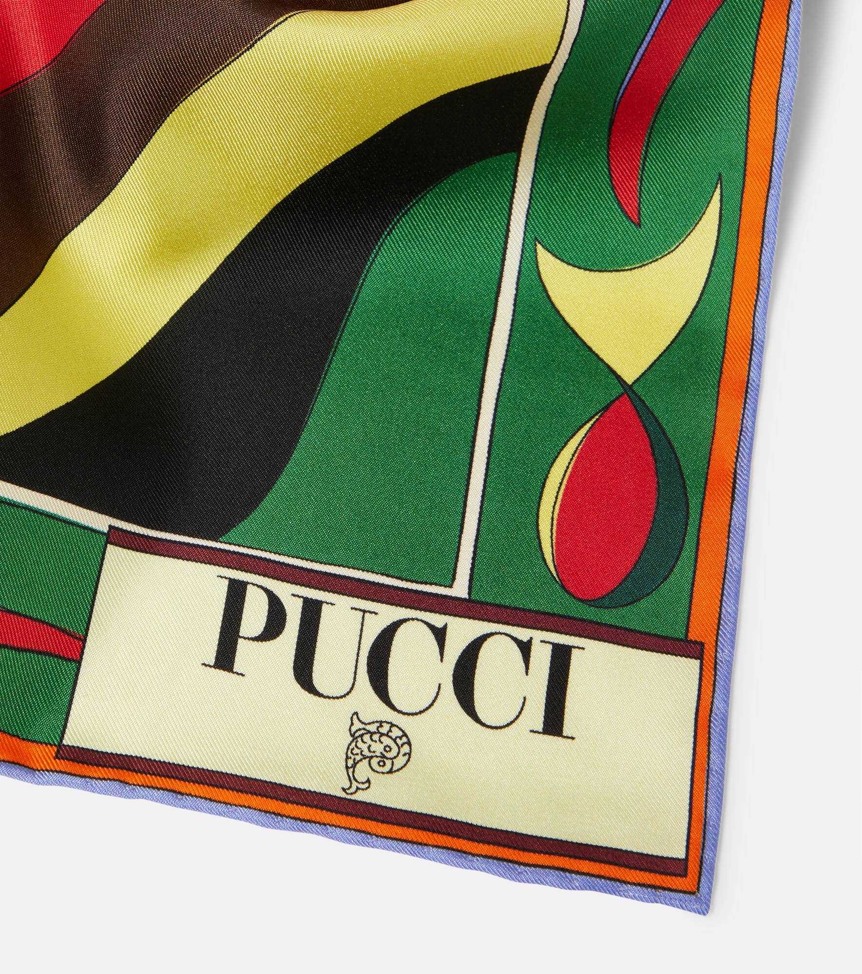 Pesci silk twill scarf - 4