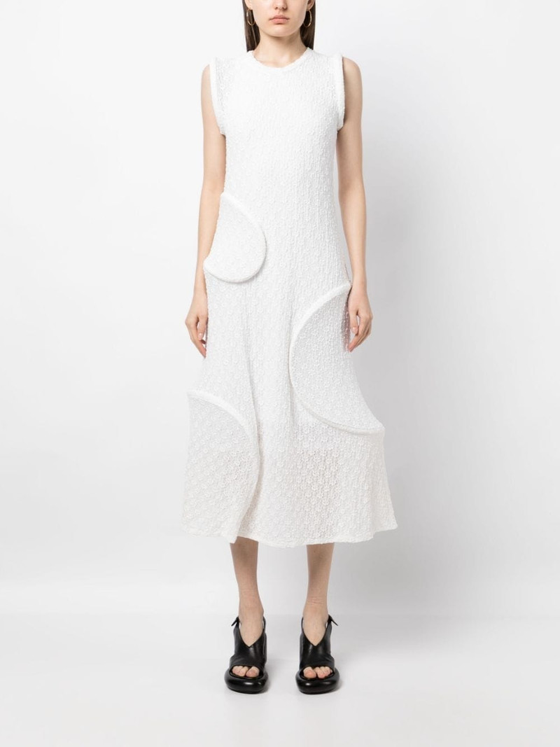 MELITTA BAUMEISTER panelled textured-finish midi dress outlook