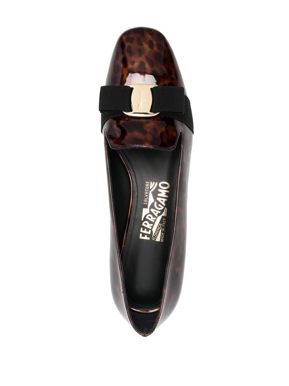 bow-detail leather loafers - 4