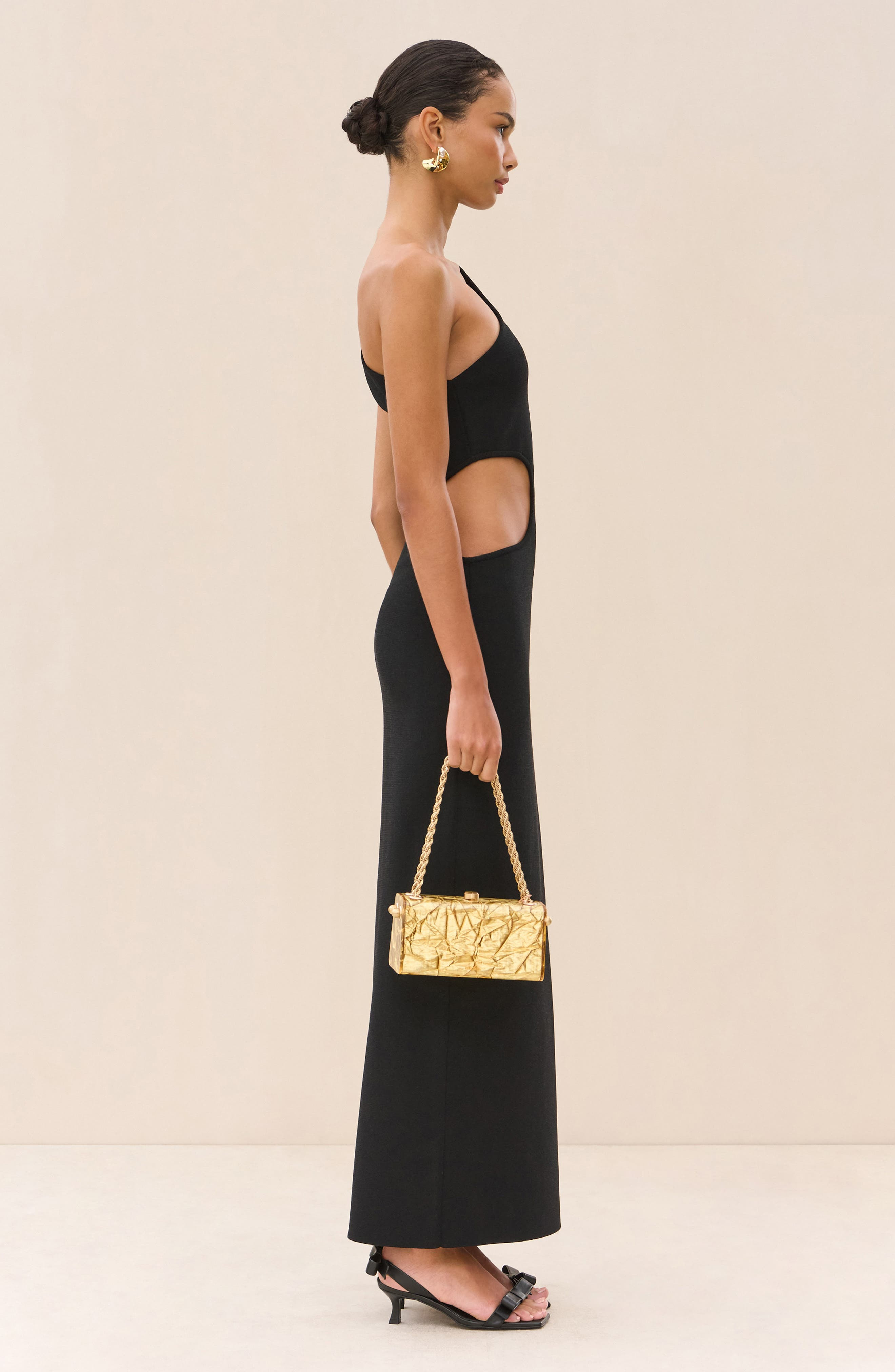 Cult Gaia Linnea Cutout One-Shoulder Knit Maxi Dress in Black at Nordstrom - 5