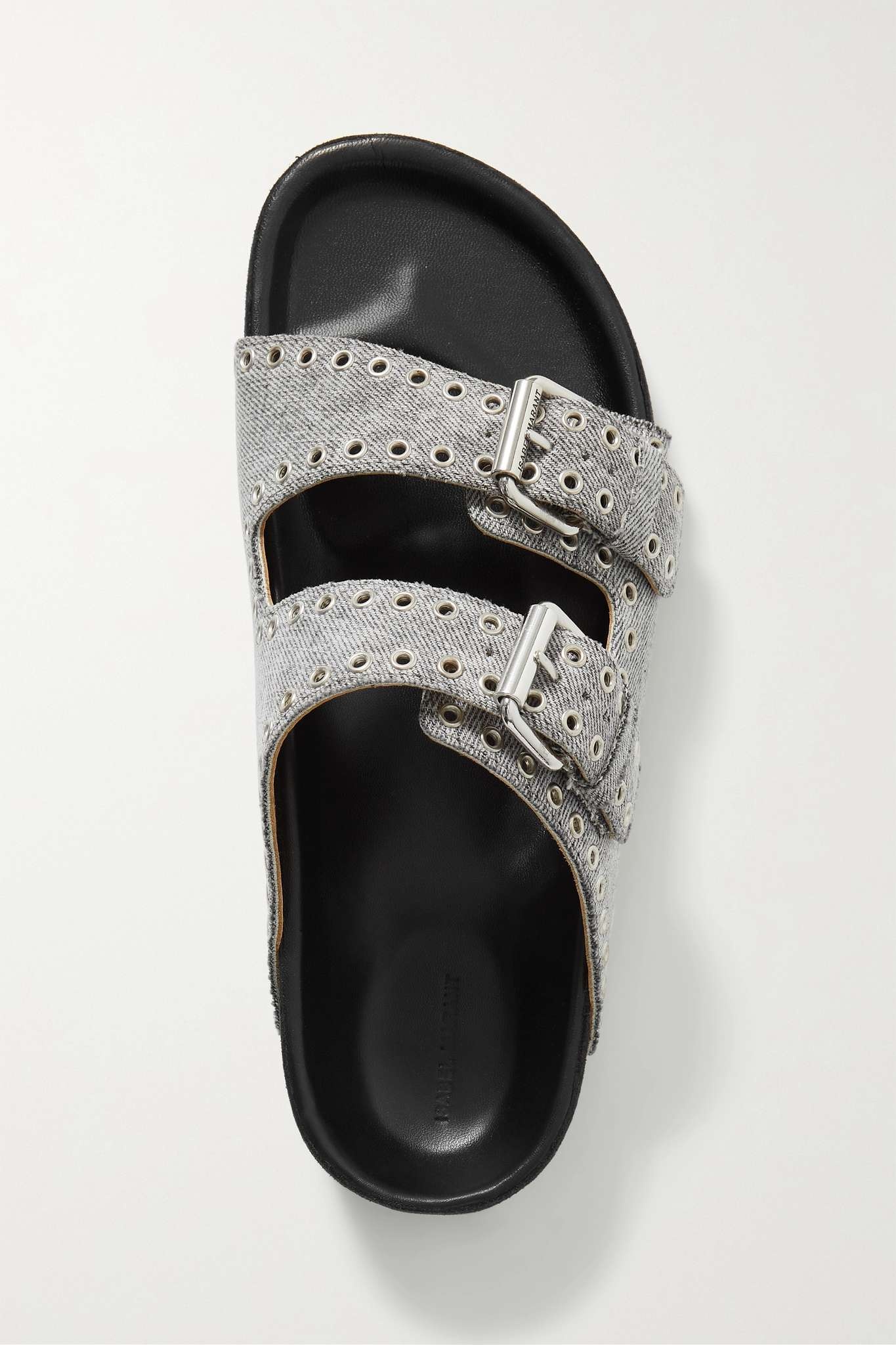 Lennyo studded denim slides - 1