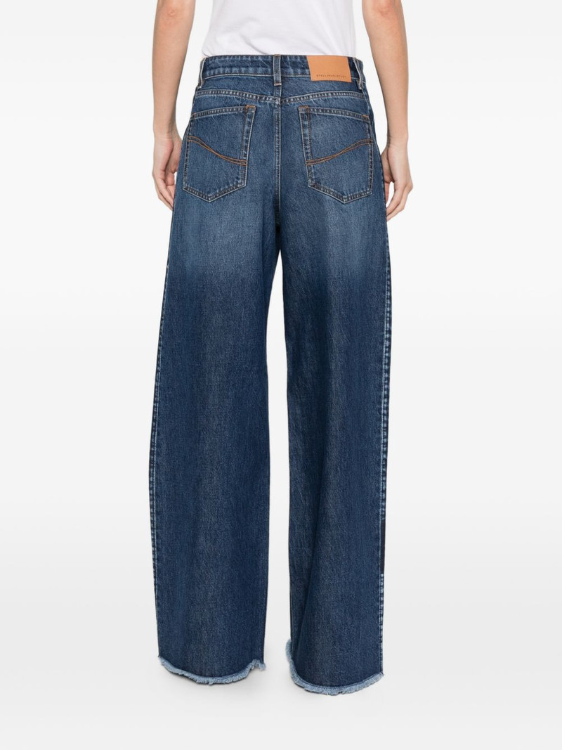 panelled frayed jeans 4