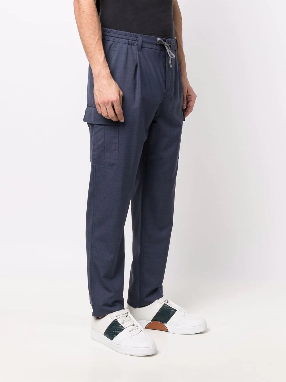 drawstring straight-leg trousers - 3