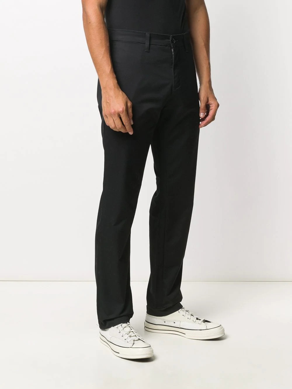 black straight leg chinos - 3