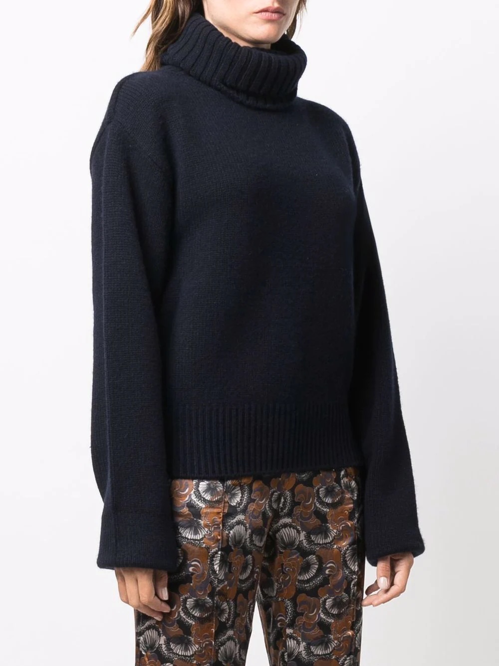 roll neck rib-trimmed jumper - 5