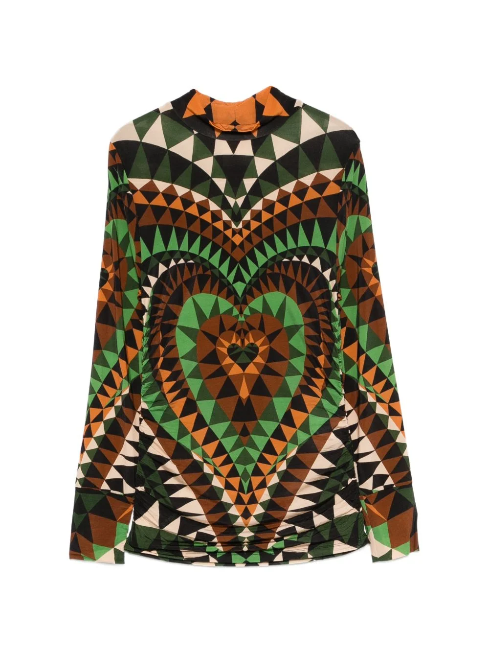 geometric heart print top - 1