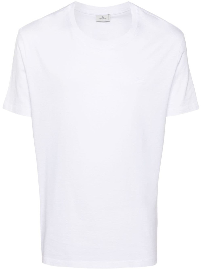 Pegaso-embroidered cotton T-shirt 1