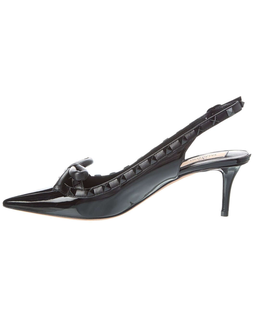Valentino Rockstud 60 Patent Slingback Pump - 2