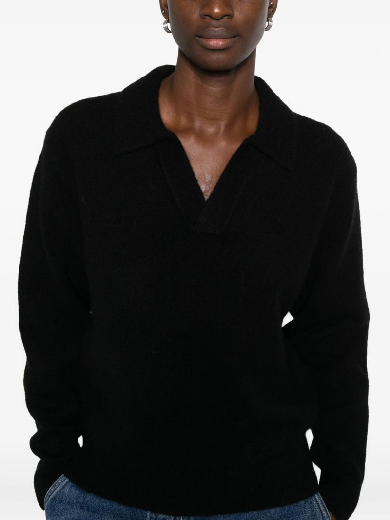 V-neck polo-collar sweater 4