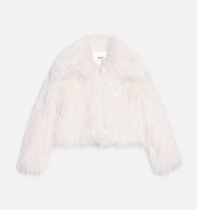 AMI Paris Short Coat in Synthetic Fur outlook