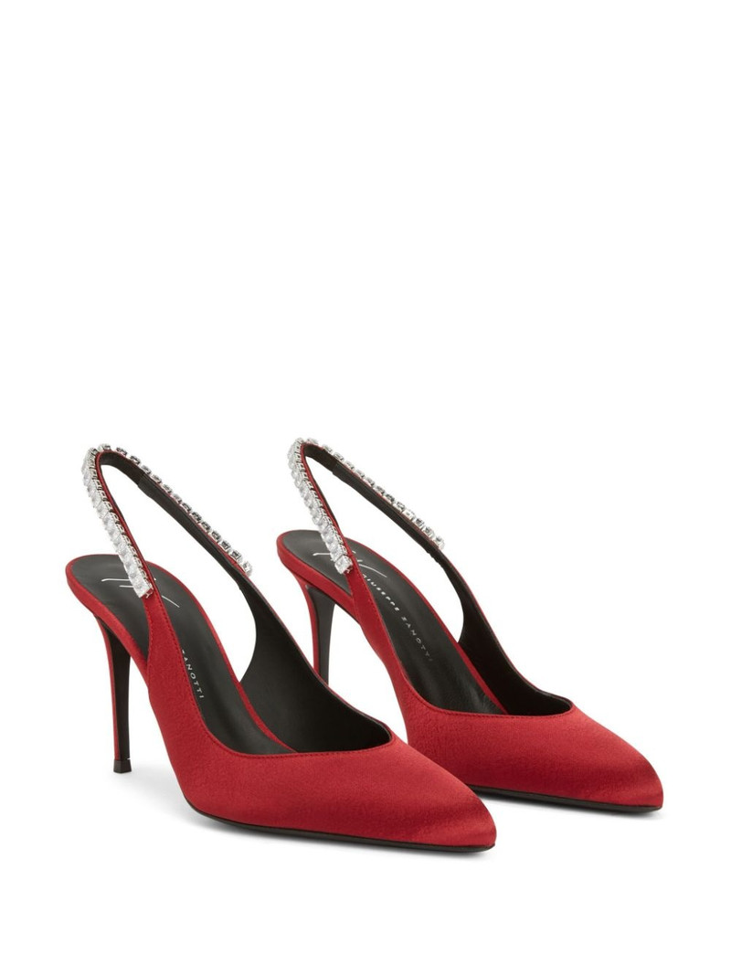 Giuseppe Zanotti Rachyl crystal-embellished satin pumps outlook