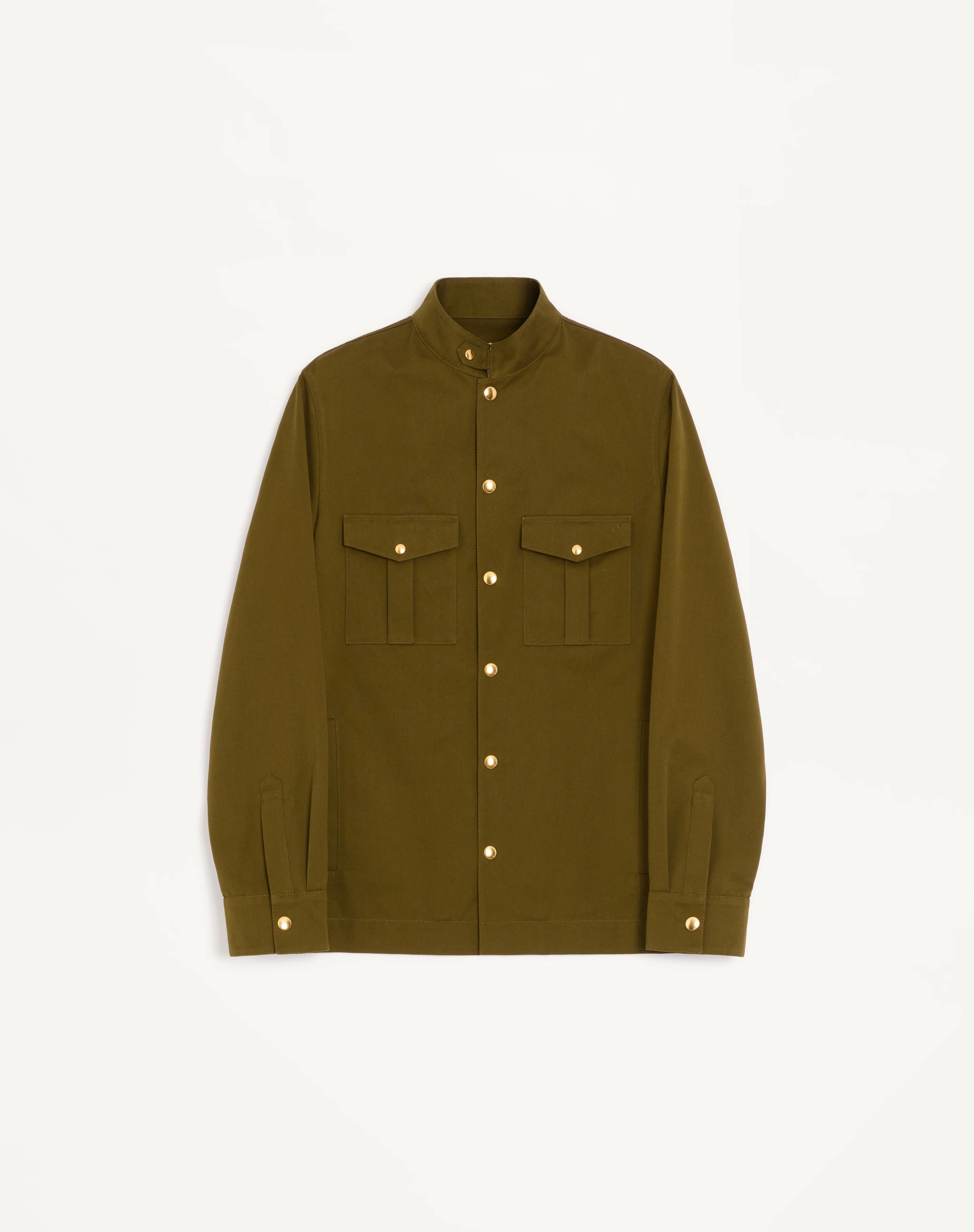 VALENTINO SHIRT JACKET IN CANNETÉ COTTON WITH VLOGO EMBROIDERY - 1