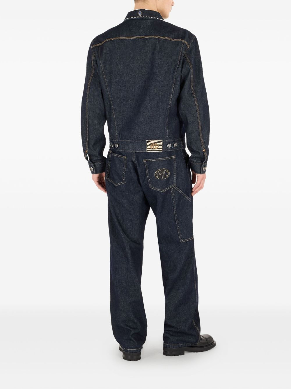 stud-embellished denim jacket - 4