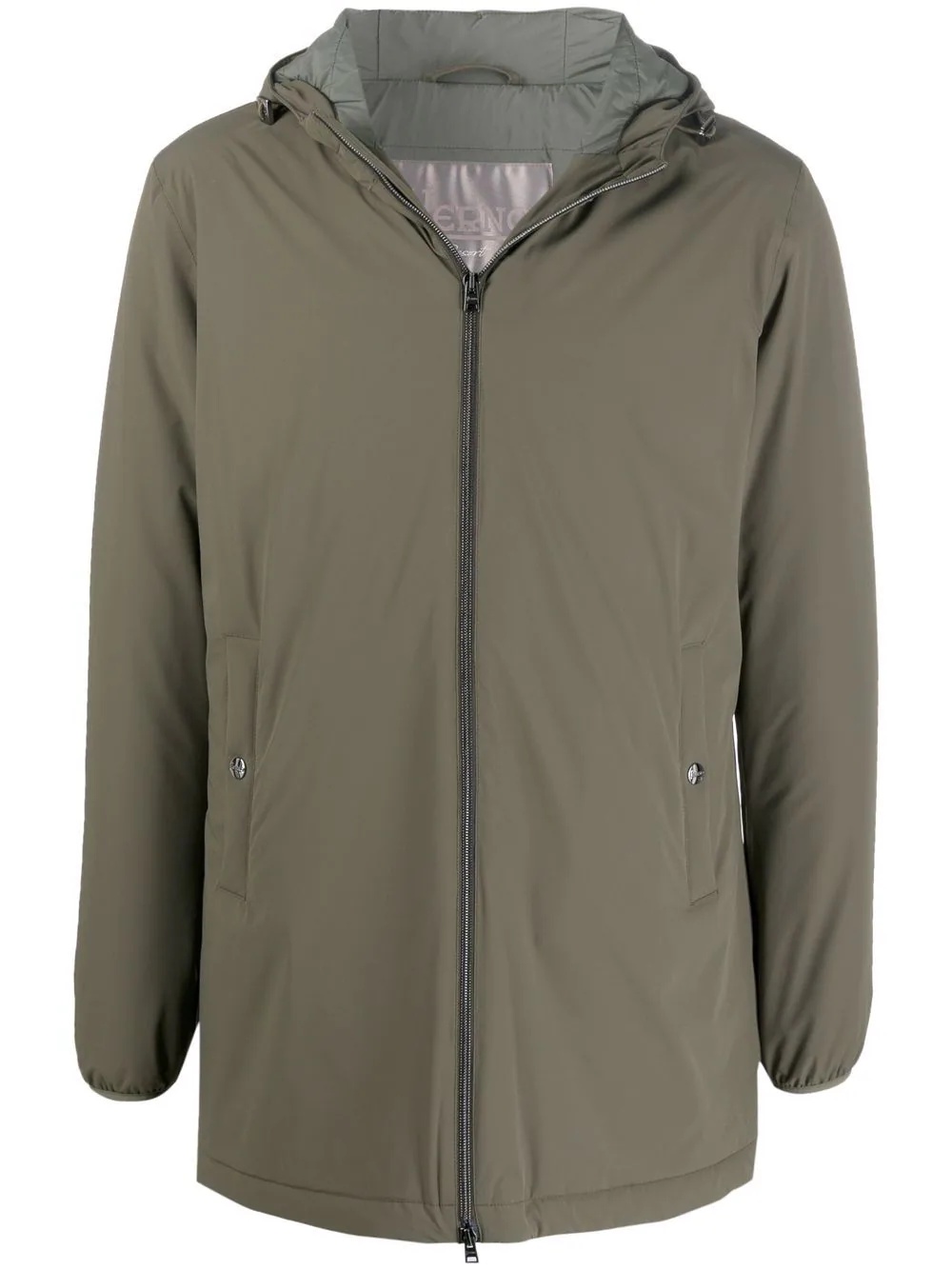 zip-fastening hooded jacket - 1