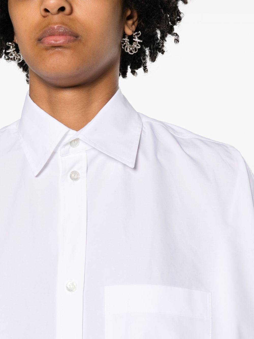 drop-shoulder cotton shirt - 5