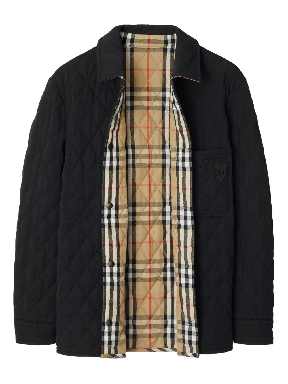reversible quilted overshirt - 7