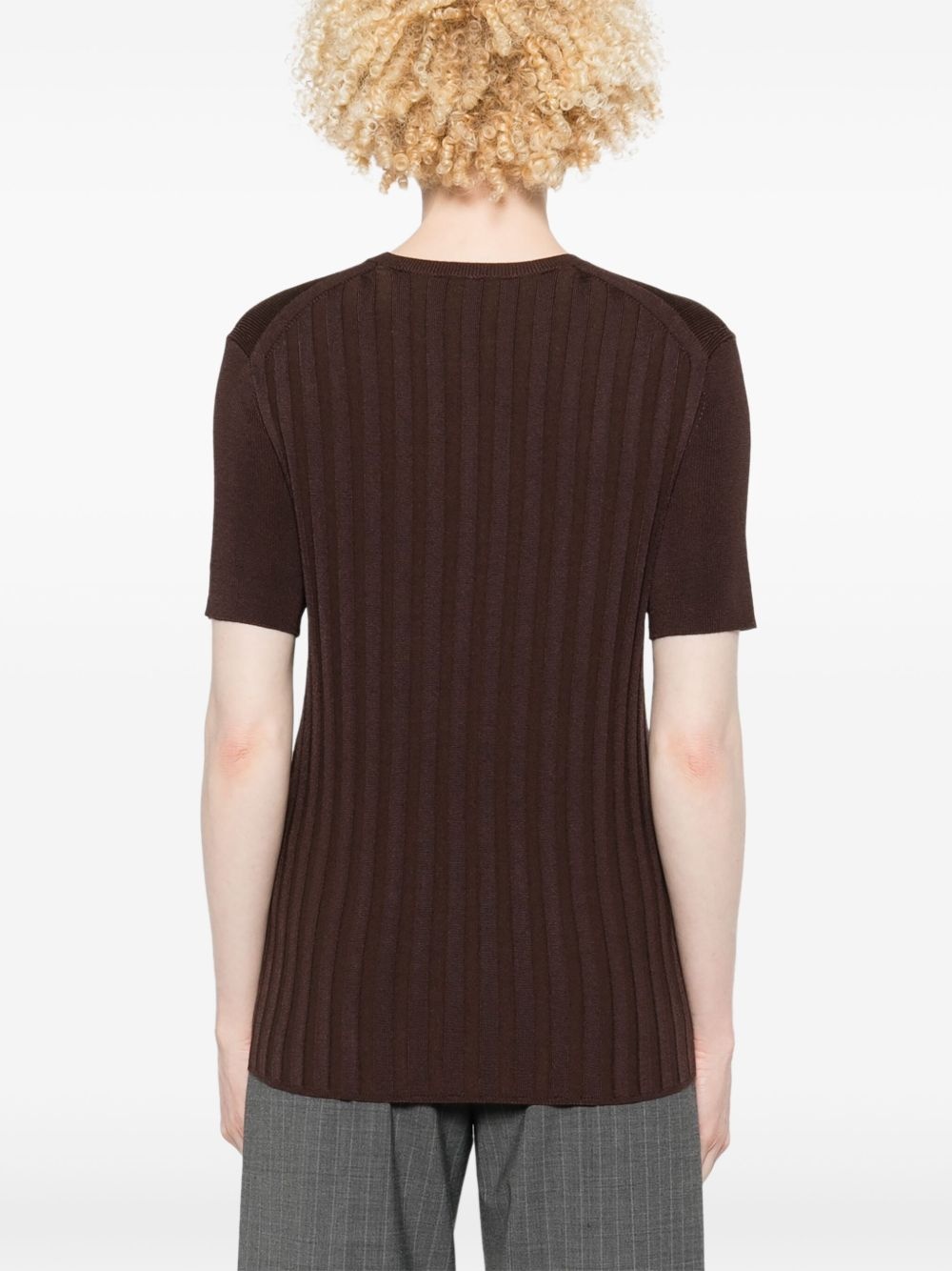 ribbed T-shirt - 4