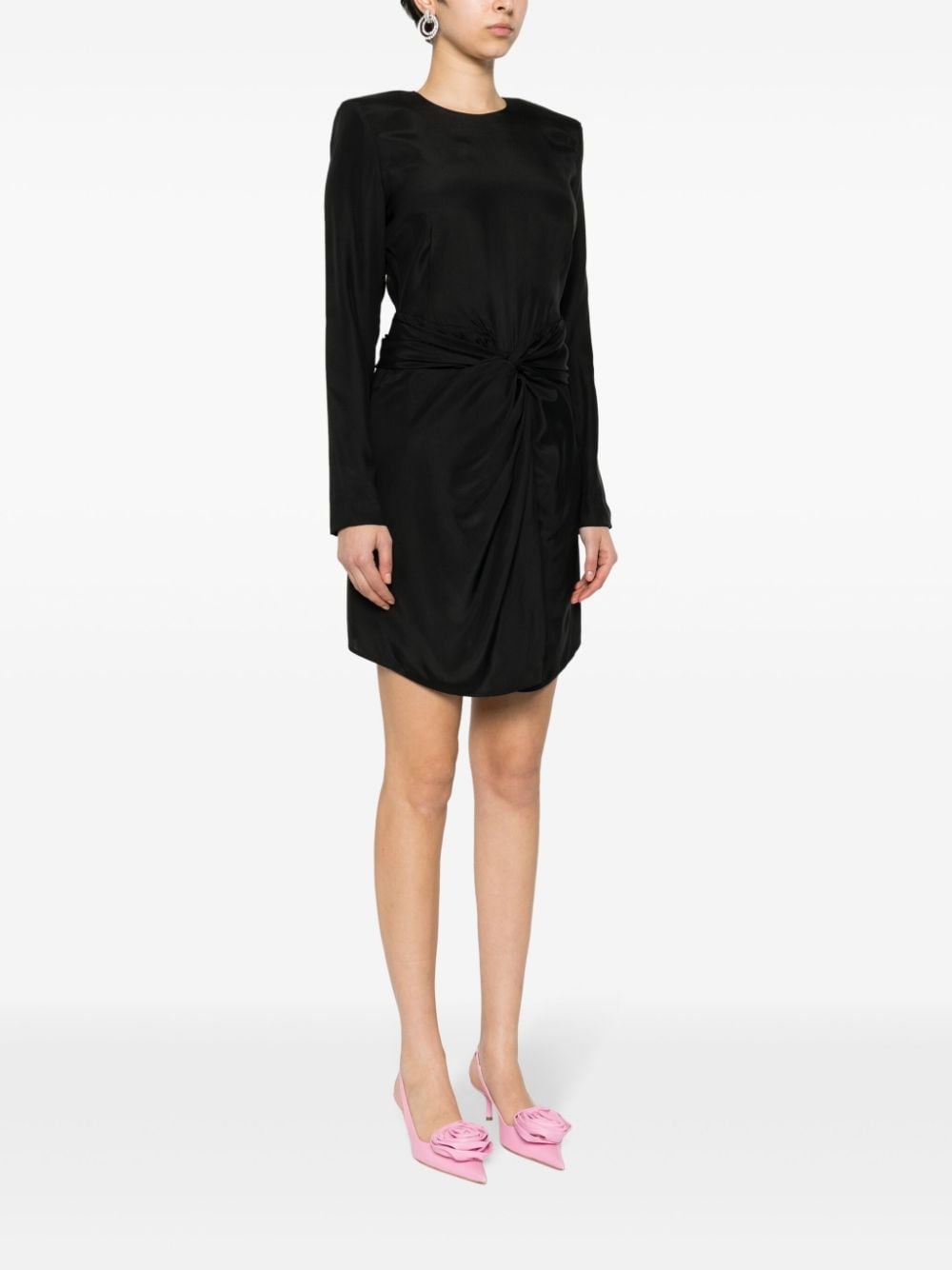 Izu knot-detailed silk dress - 3