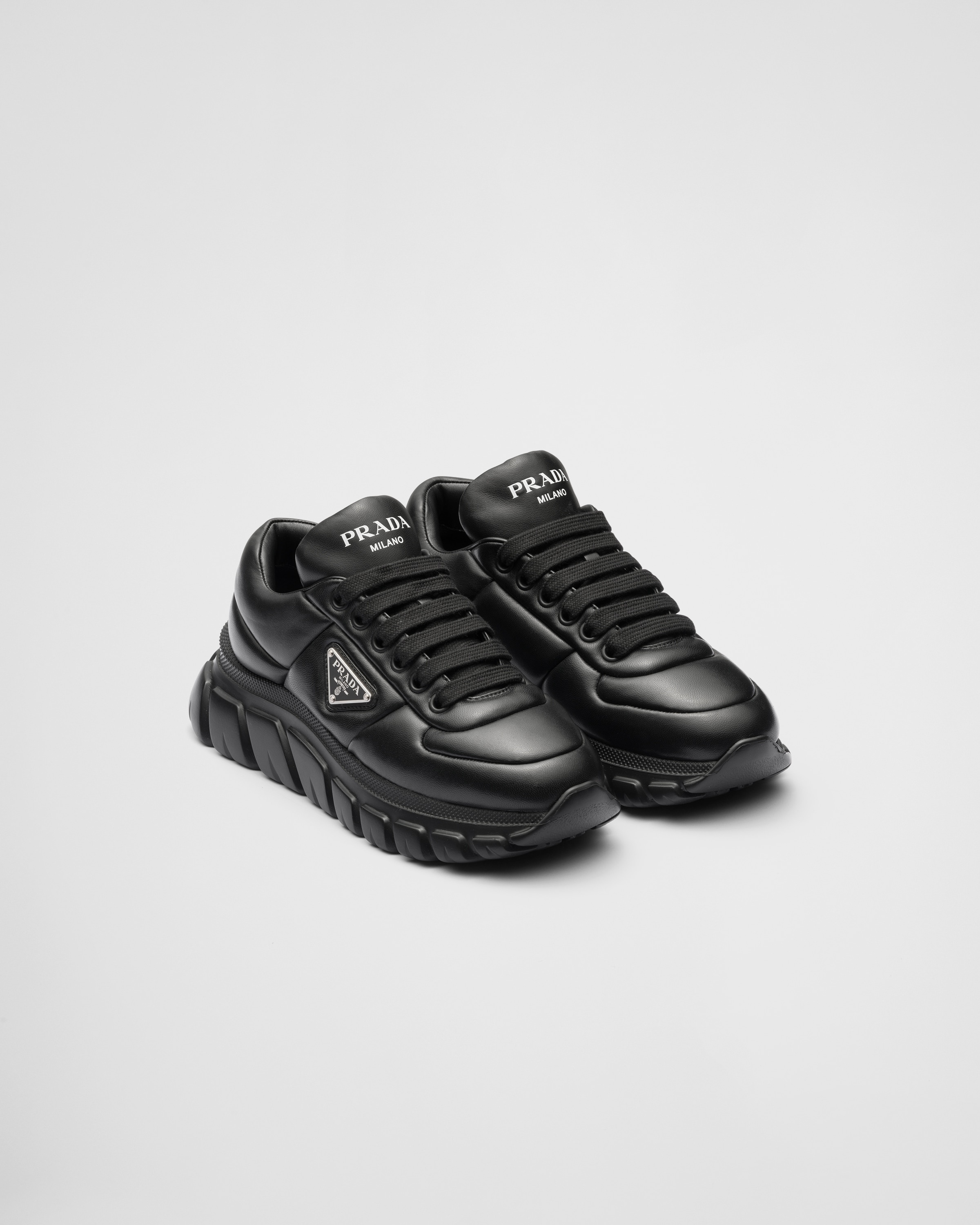 Padded nappa leather sneakers - 1