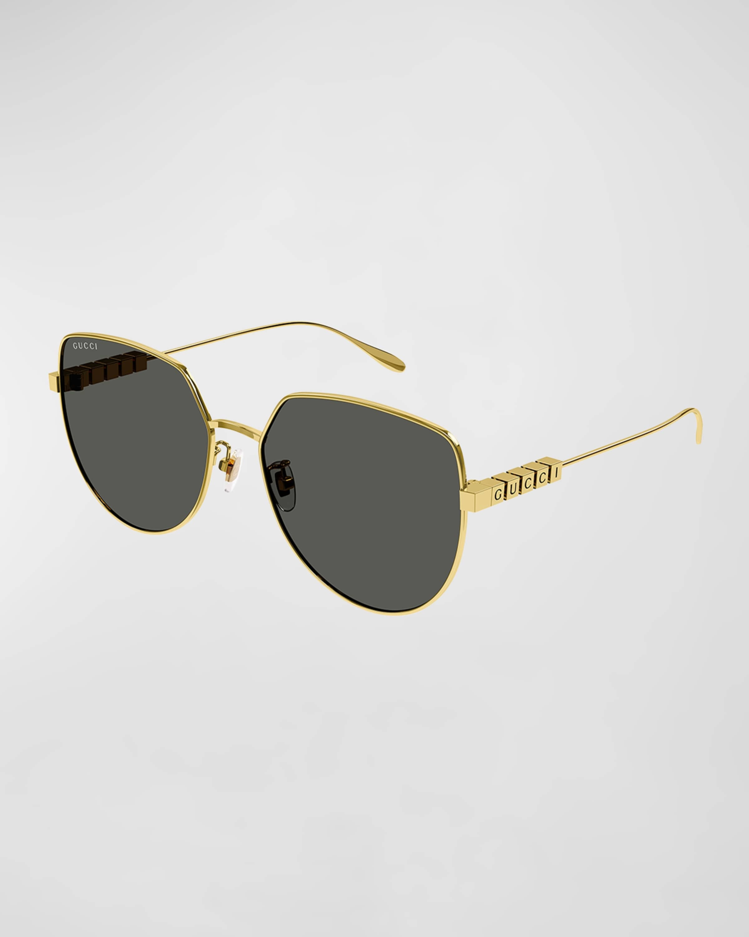 Logo Metal Butterfly Sunglasses - 1