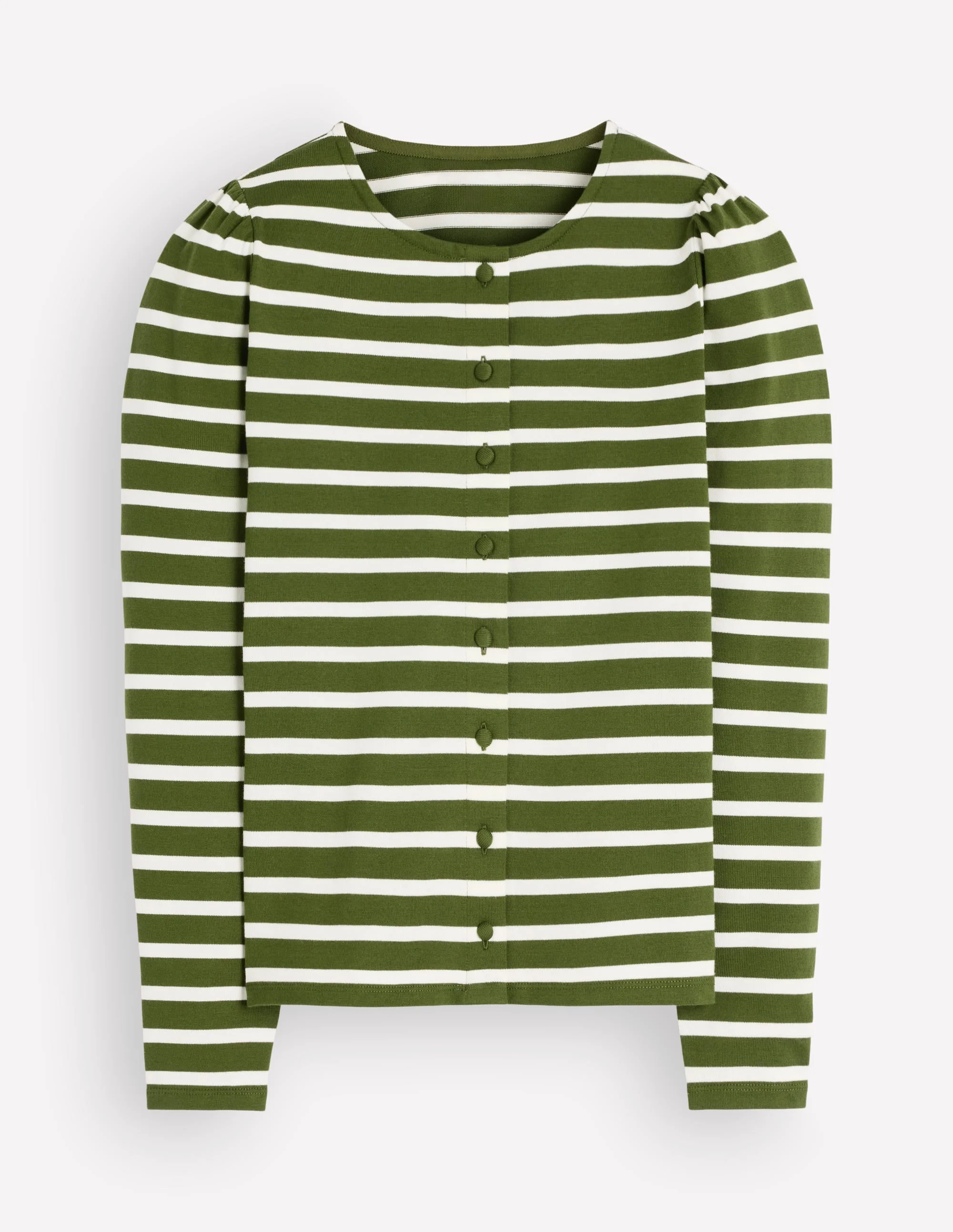 Iris Puff Sleeve Mariner-Chive/Ivory Stripe - 1