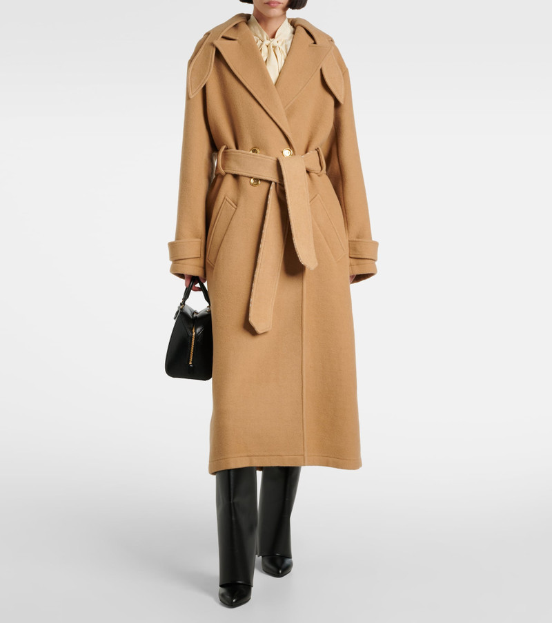 Givenchy Wool and silk wrap coat outlook