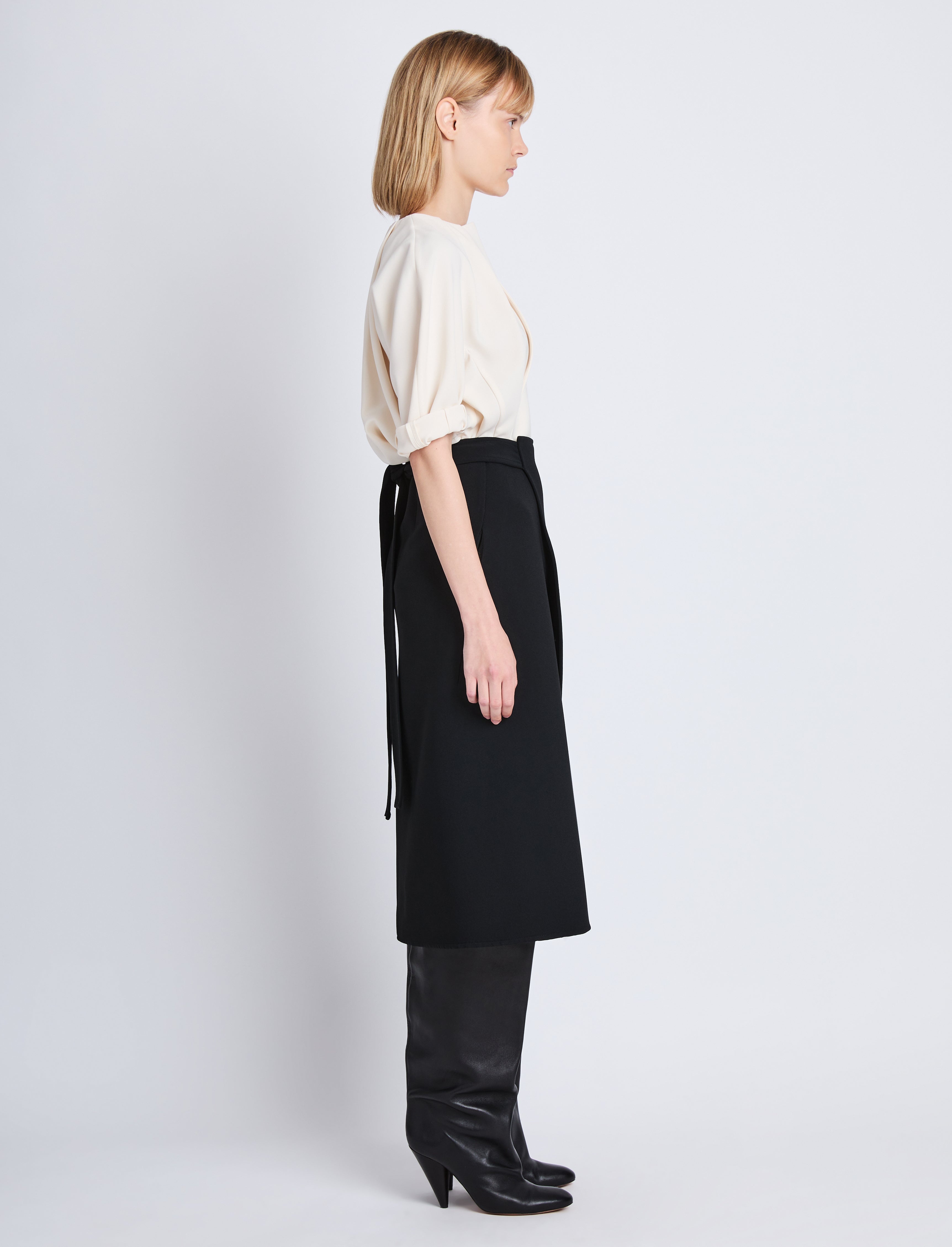 Georgia Top in Matte Viscose Crepe - 4