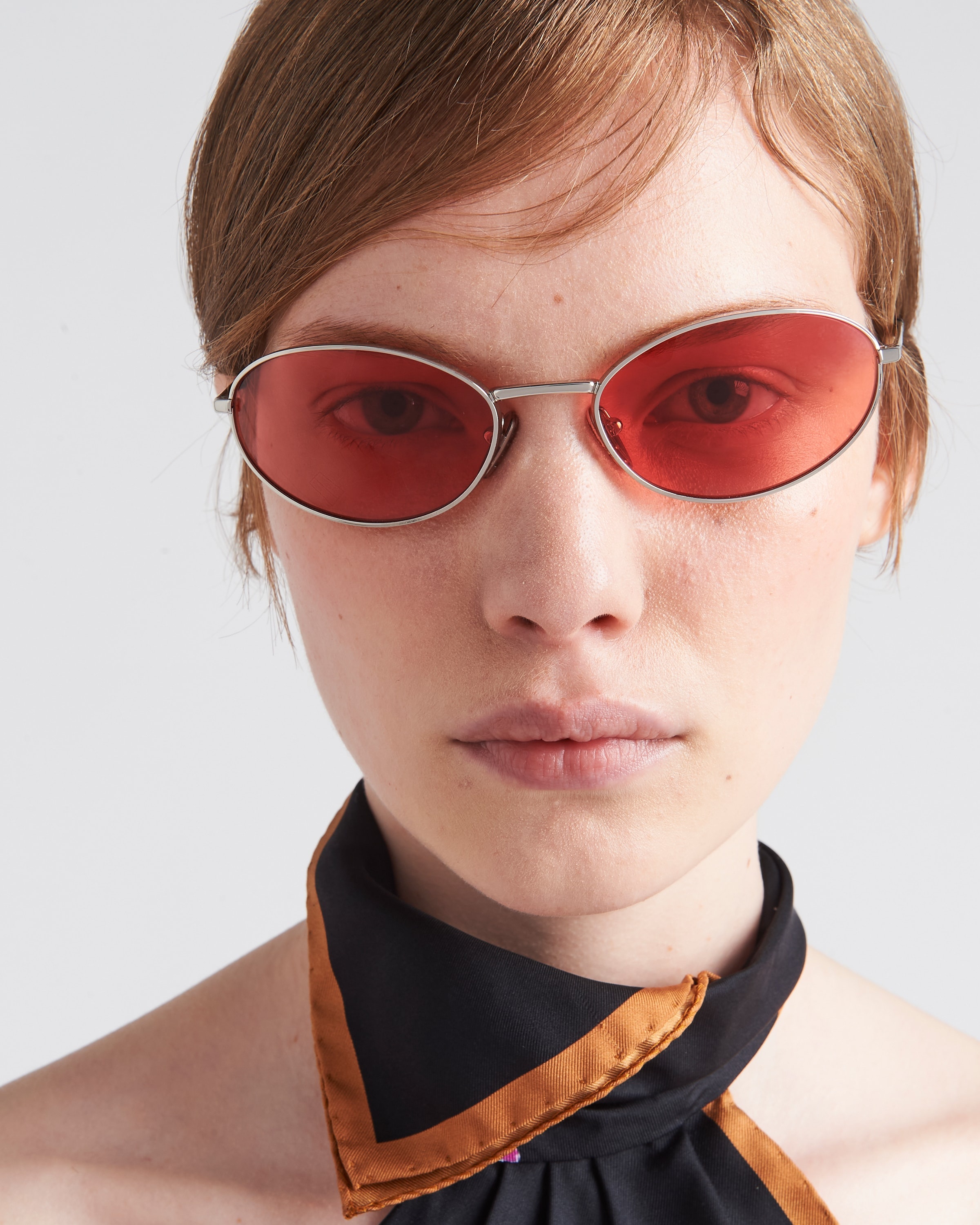 【美品 】PRADA sunglasses サイドロゴ パープル バタフライ Gradient Grafite Lenses Sunglasses with triangle logo | PRADA