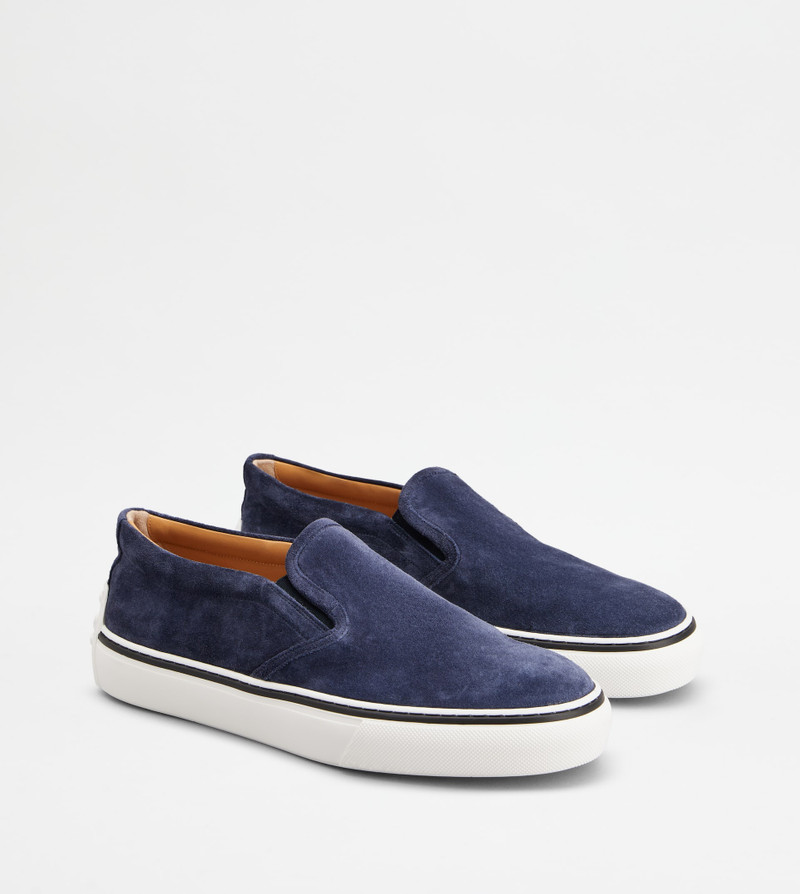 SLIP-ONS IN SUEDE - BLUE 2