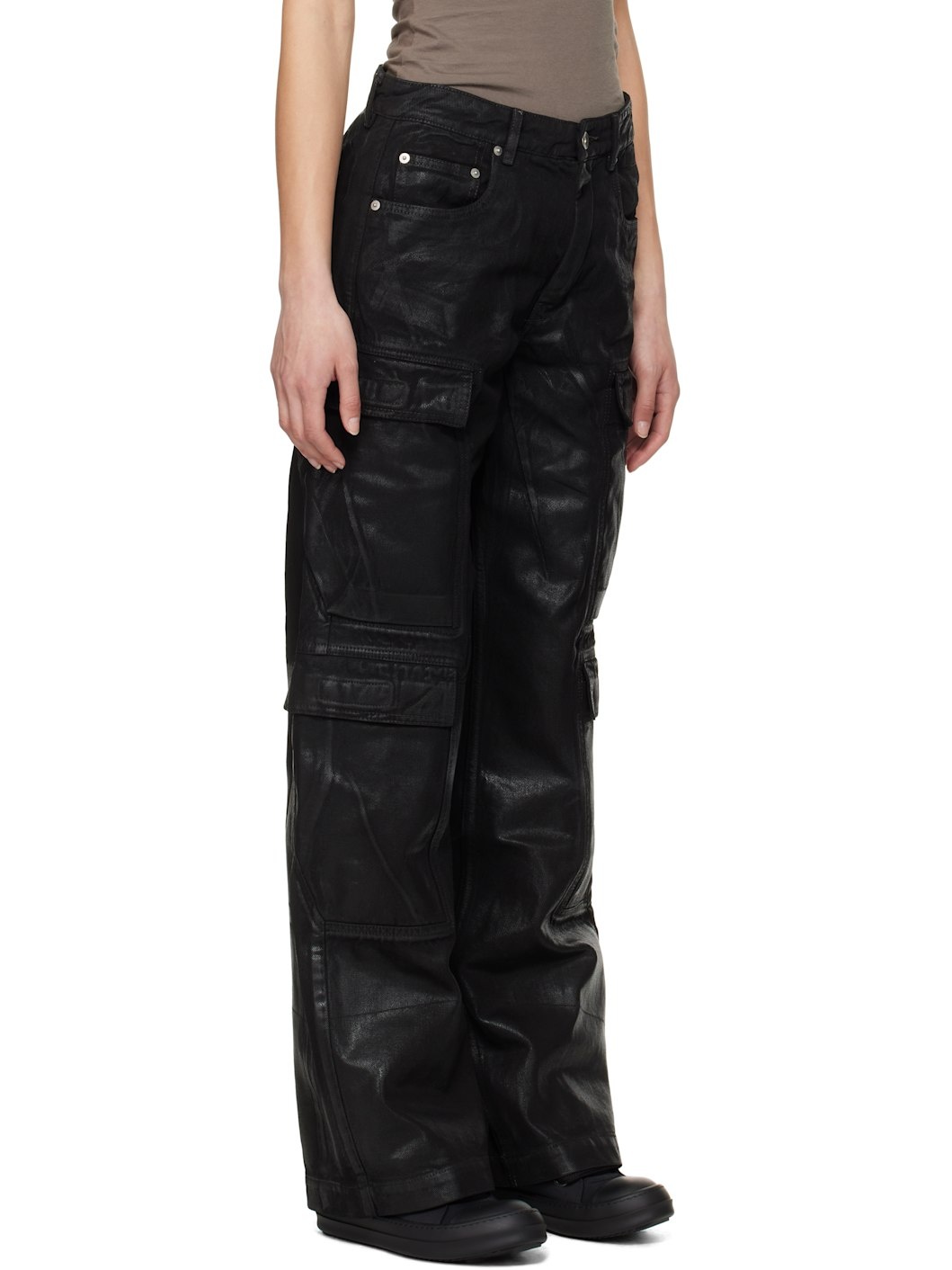 Black Hollywood Double Cargo Jeans - 2