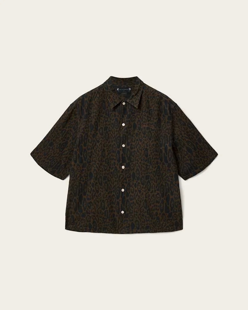 LEOPARDO OVERSIZED LINEN BLEND SHIRT - 1