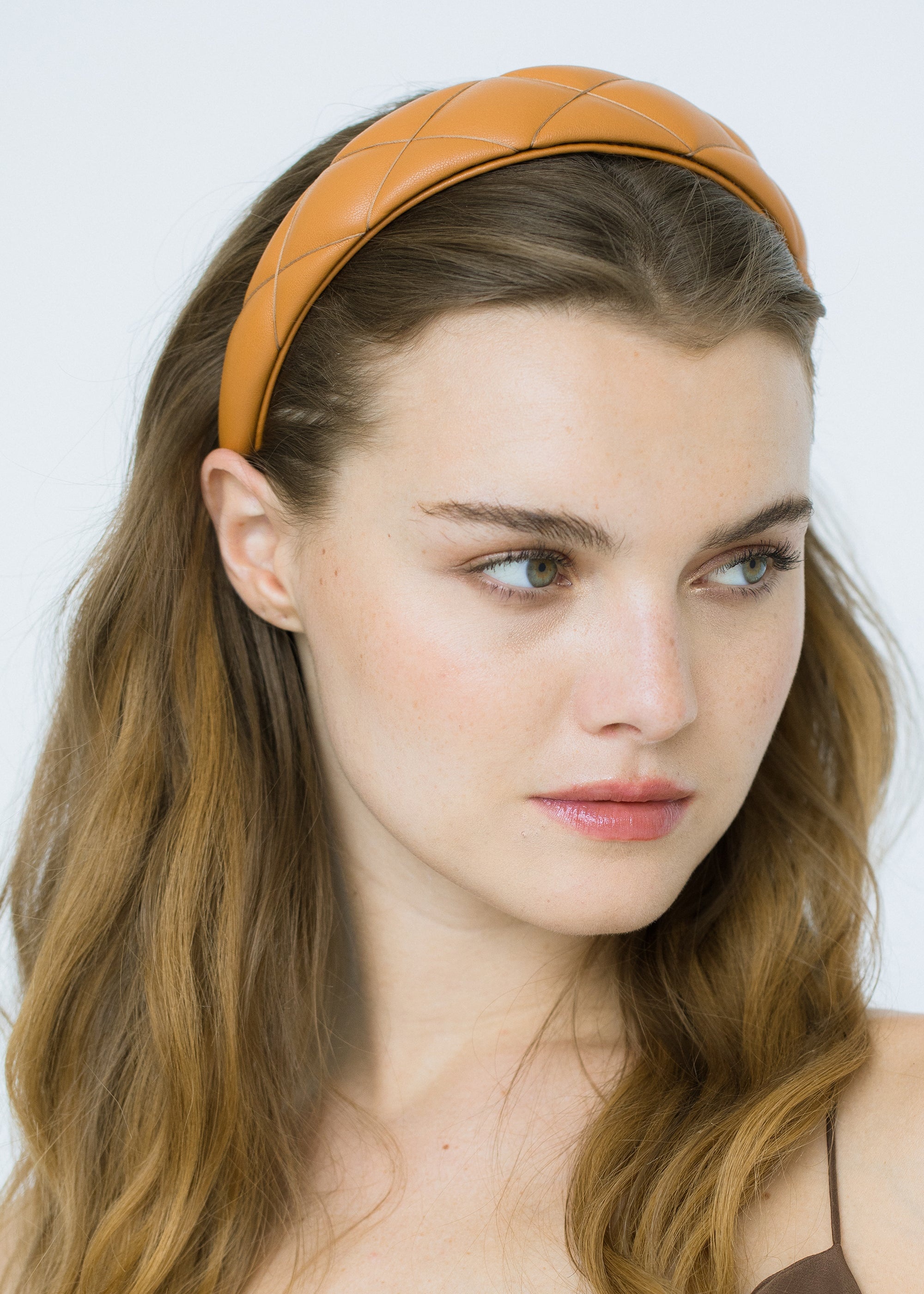 Hannah Quilted Leather Headband - 2