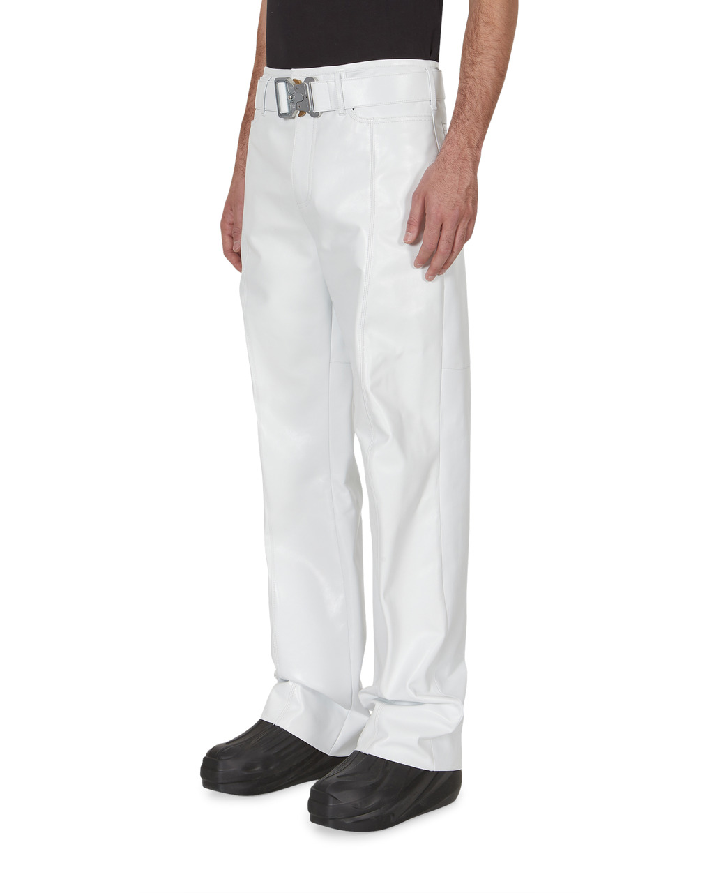 BUCKLE LEATHER PANT - 3