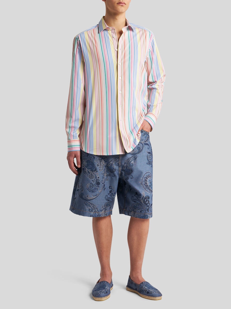 SHIRT WITH MULTICOLOURED STRIPES - 4
