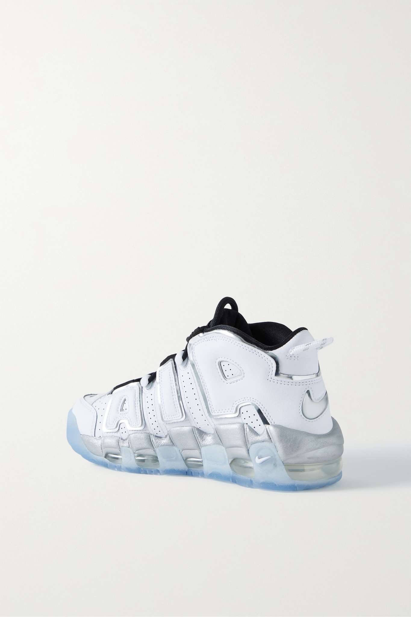 Air More Uptempo SE rubber-trimmed leather and mesh sneakers - 3