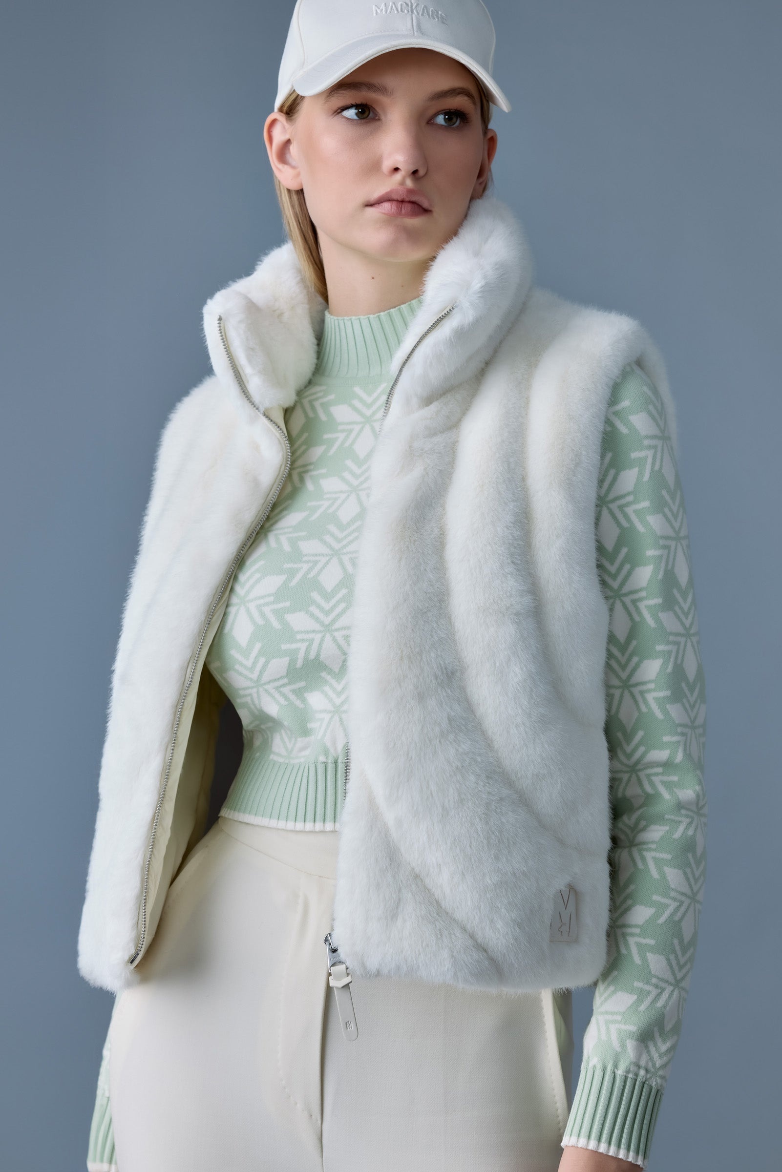 GINNY Brushed faux-fur vest - 5