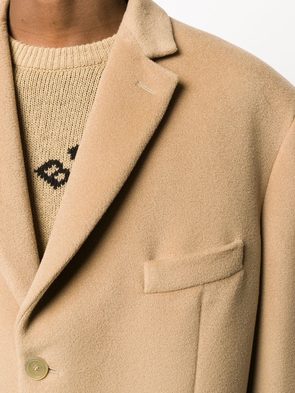 boxy single-breasted coat - 5