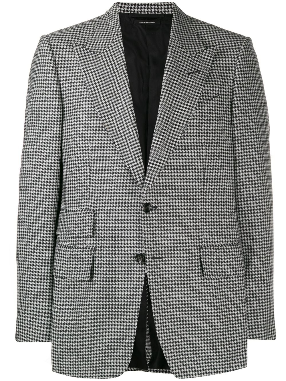 houndstooth wool blazer - 1