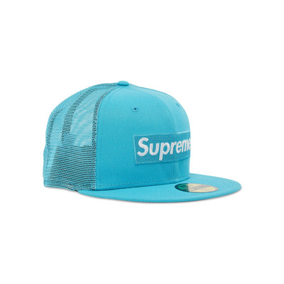 Supreme Supreme x New Era Box Logo Mesh Back 'Blue' outlook