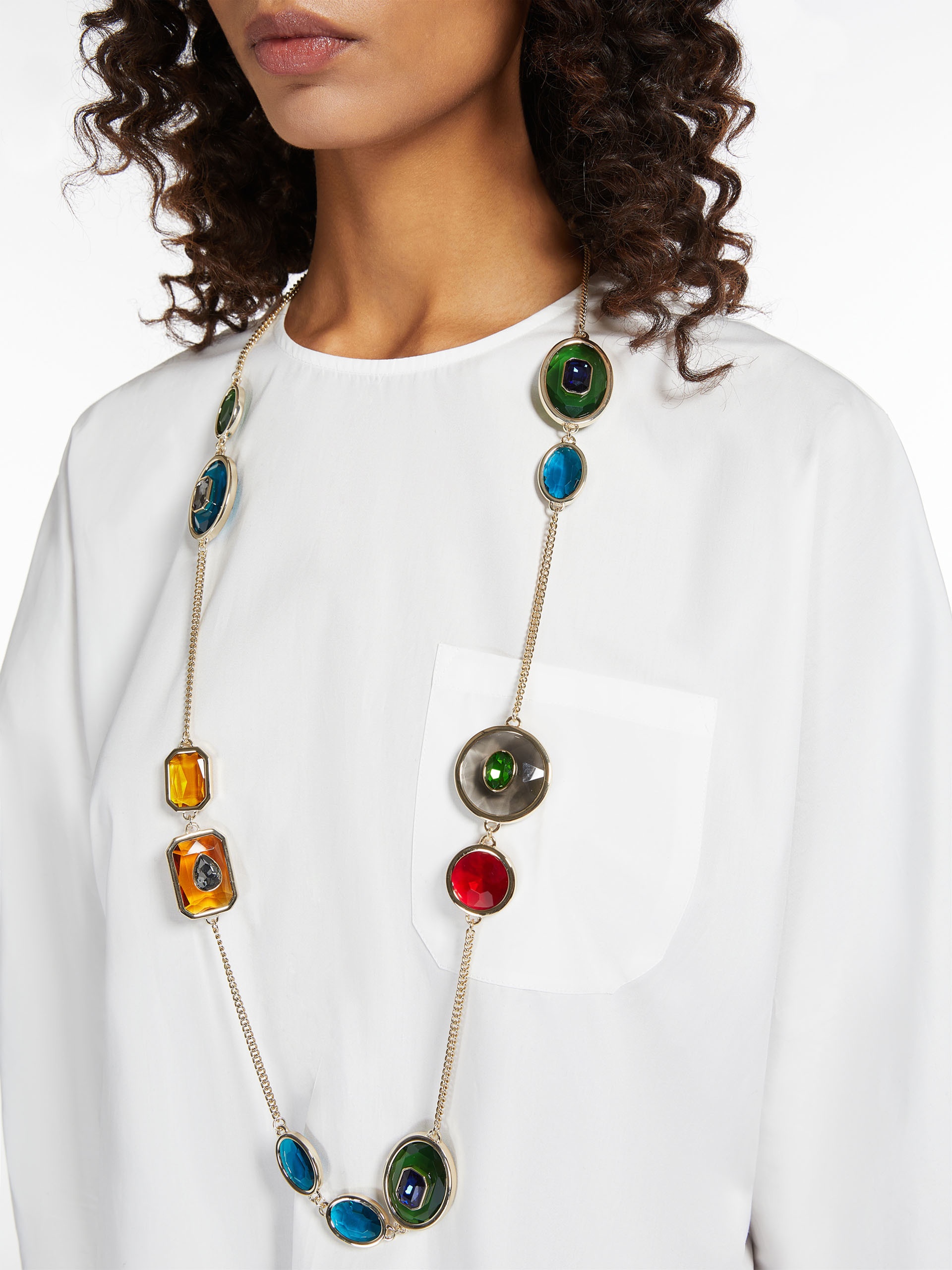 VASAIO Stone-embellished double-strand necklace - 4